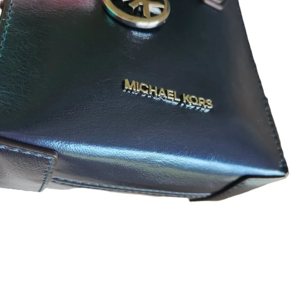 Mercer Extra-Small Patent Crossbody Bag Metallic Teal Blue - Picture 10 of 16